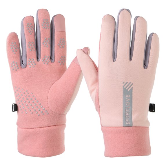 Uxcell Winter Ski Snow Gloves, Waterproof Touchscreen Winter Warming Gloves Pink