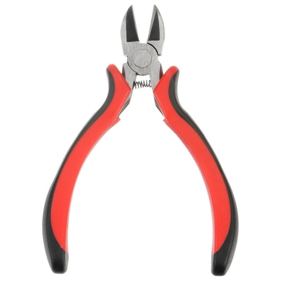 Uxcell Wire Cutters 5" Diagonal Cutting Side Precision Pliers with Plastic Handle for DIY Crafts