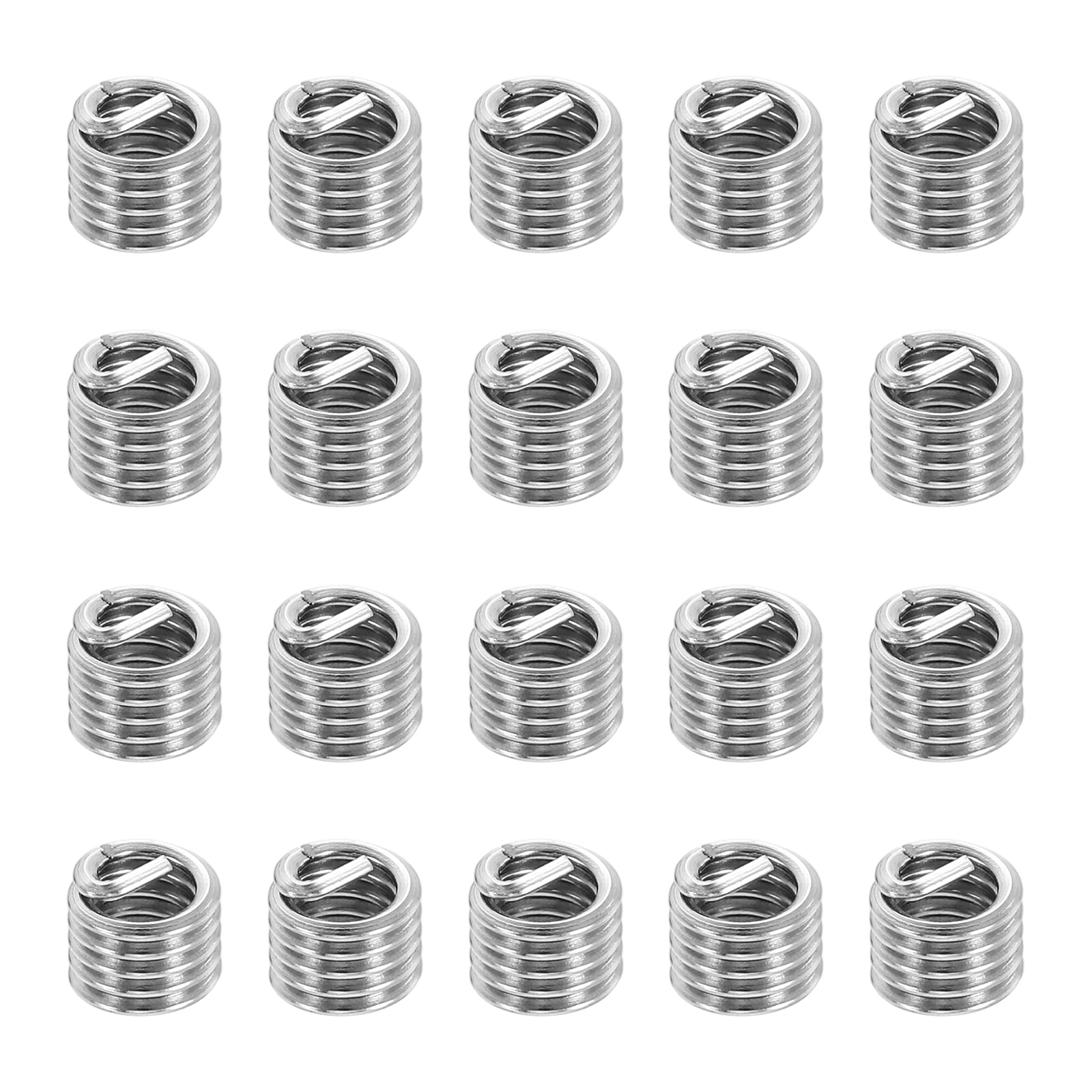 HARFINGTON 25-Pack 2-56 UNC Helical Threaded Inserts, 304 Stainless Steel Coiled Wire Sleeves 1.5D (3.3mm) For Plastic, Wood, And Metal Thread Repair