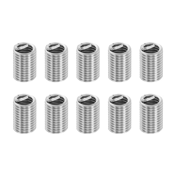 Uxcell Wire Thread Inserts 5/16-18 UNC 2.5D 19.8mm, 10Pcs 304 Stainless Steel Helical Coiled Wire Screw Threaded Sleeve Sheath for Mechanical Equipment Automotive Repairs