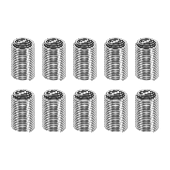Uxcell Wire Thread Inserts 5/16-24 UNF 3D 23.7mm, 10Pcs 304 Stainless Steel Helical Coiled Wire Screw Threaded Sleeve Sheath for Mechanical Equipment Automotive Repairs