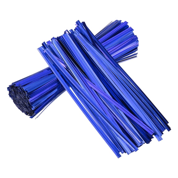 Uxcell Wire Twist Ties Reusable for Plastic Bags Treat Candy Bag Plants, Craft Projects Blue