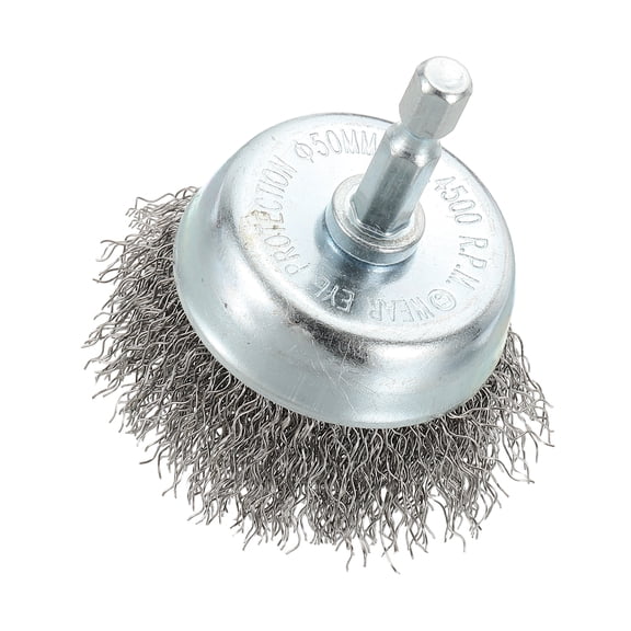 Uxcell Wire Wheel Cup Brush for Drill, 20 Pack 2 Inch Carbon Steel Crimped(0.012") Wire Wheel, 1/4-Inch Hex Shank, Suitable for Rust, Corrosion, Paint Removal