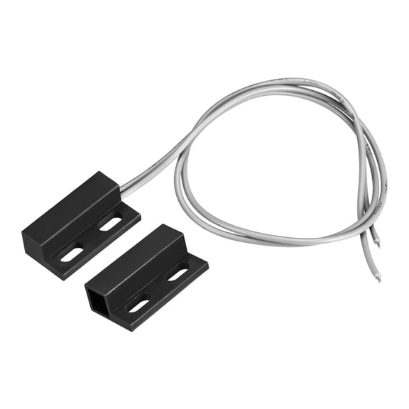 Uxcell Wired Door Contact Sensor N.O. Surface Mount Magnetic Reed Switch Black