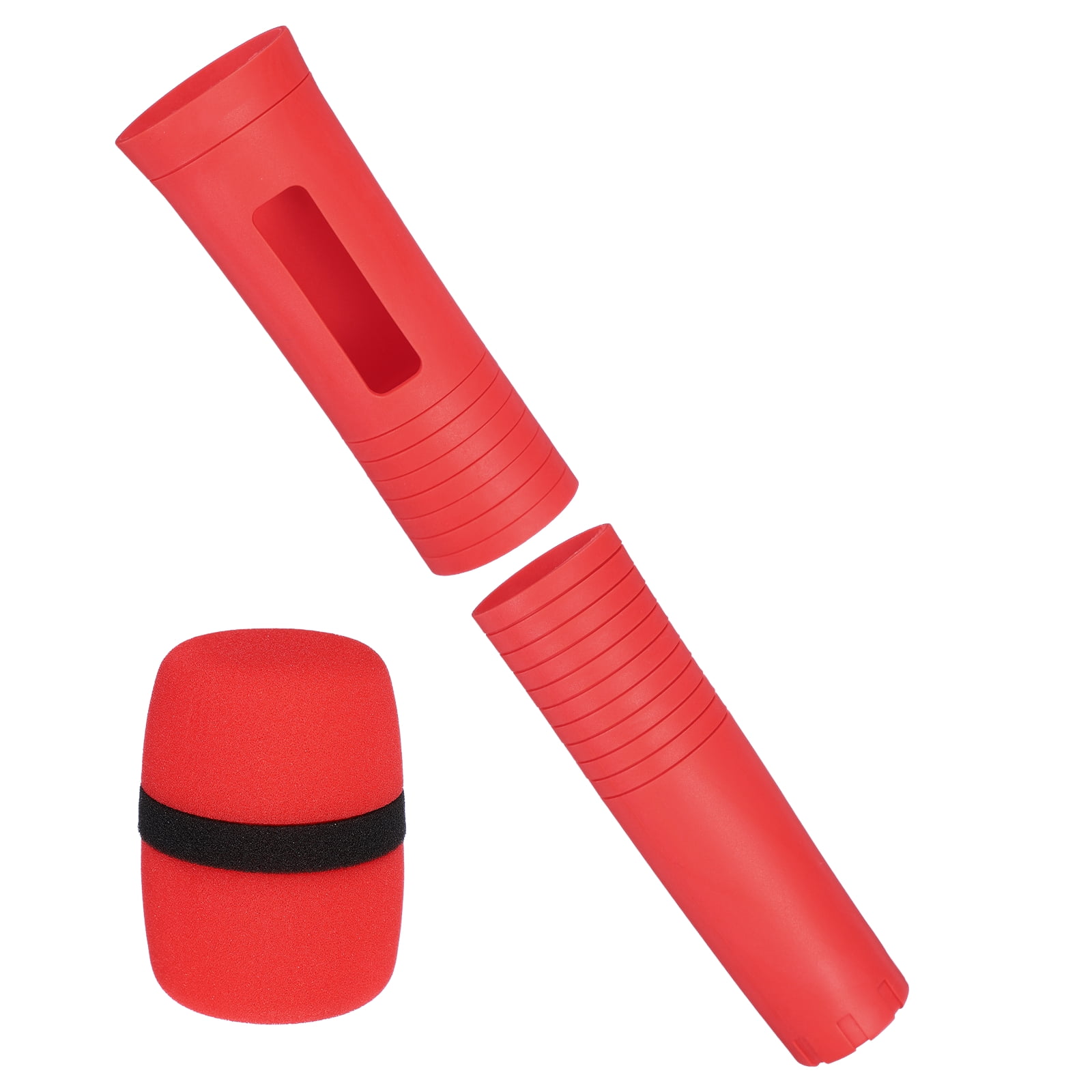 Uxcell Wireless Handheld Microphone Handle Sleeve Rubber Handle Covers ...