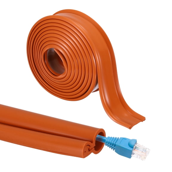 Uxcell Wires Hider, 10 Feet Long 3/8" Inner Dia Flexible Silicone Cord Cover Snap-fit Cable Protector (Red)