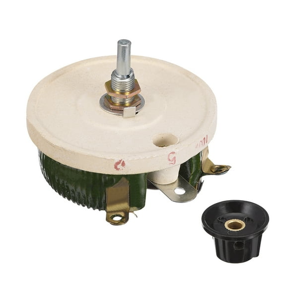 Uxcell Wirewound Ceramic Potentiometer Variable Rheostat Resistor 100W 5R W Knob