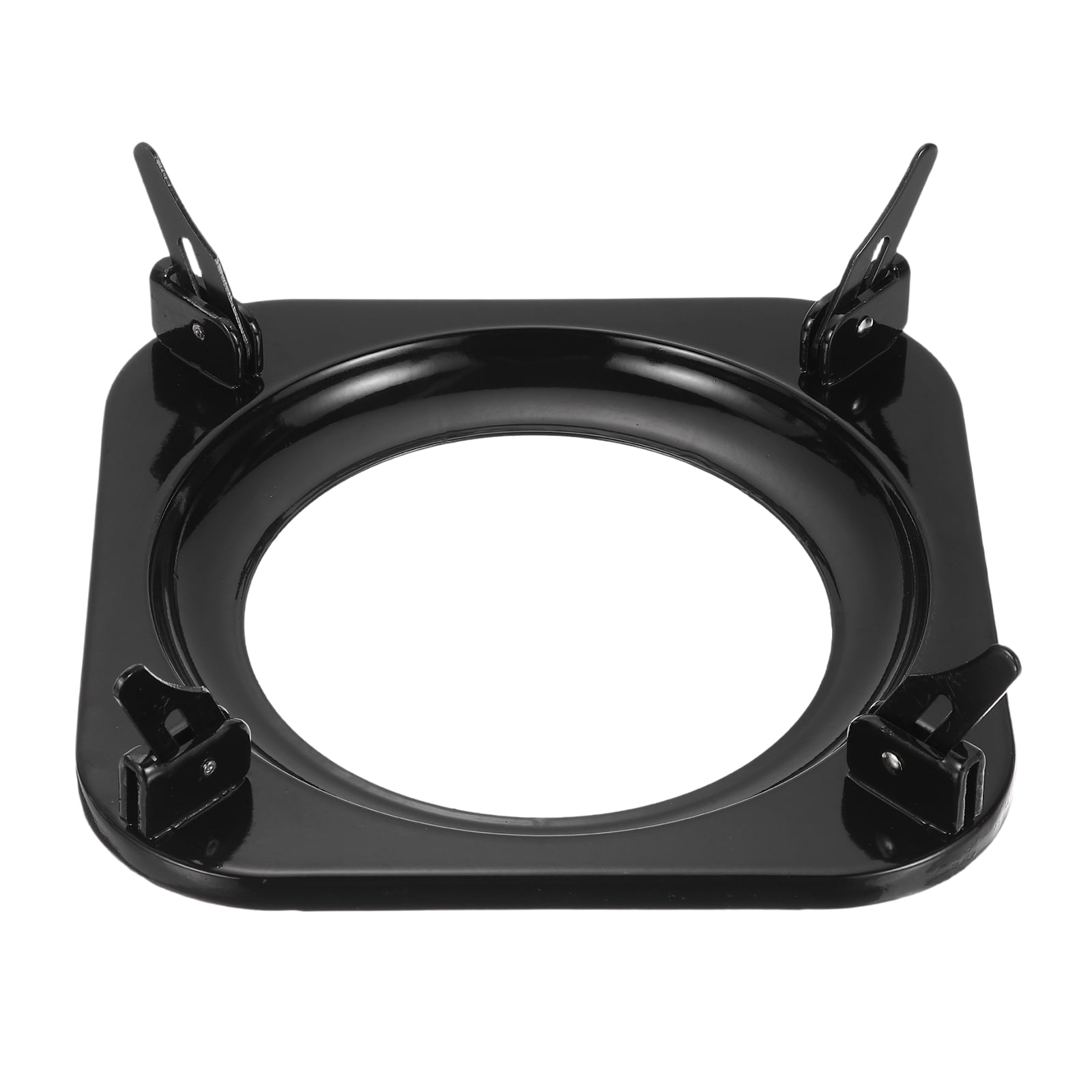 Uxcell Wok Ring for Gas Stove, 4.9 Inch Cast Iron Gas Stove Rack Wok Support Ring Square Cooktop Solid Stand Brackets Replacement Accessories for Home Kitchen Burner, Black