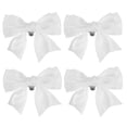 thumbnail image 1 of Uxcell Women Bow Shoe Clips, Satin Elegant Detachable Bowknot White 4 Pcs, 1 of 7