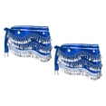 thumbnail image 1 of Uxcell Women's Belly Dance Hip Scarf with Sequins Triangle Wrap Skirts Waist Chain for Party Costume Performance Blue, 1 of 7