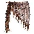 thumbnail image 1 of Uxcell Women's Belly Dance Hip Scarf with Sequins Triangle Wrap Skirts Waist Chain for Party Costume Performance Brown, 1 of 5