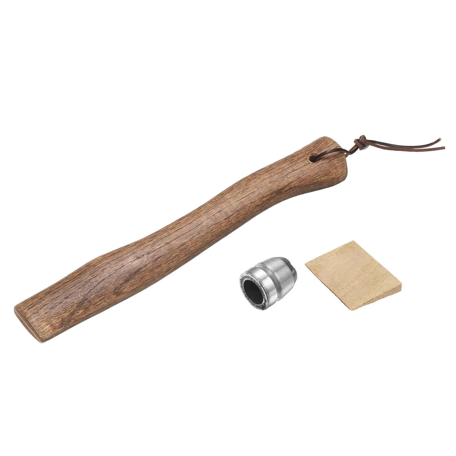 Uxcell Wood Axe Handle Replacement 13" Universal Hickory Hatchet Handle with Wooden and Round Wedge for Camping Garden Axe