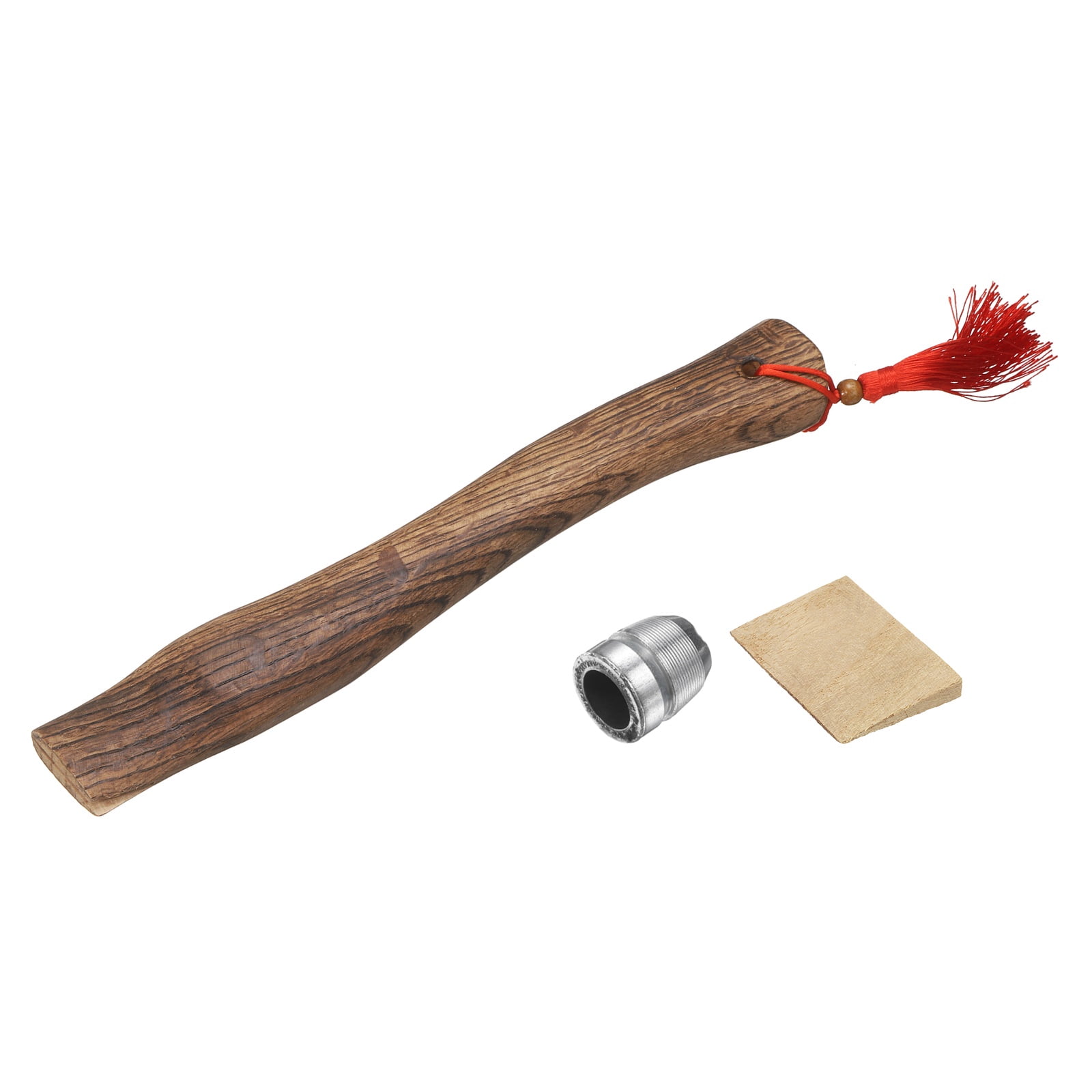 Uxcell Wood Axe Handle Replacement 13" Universal Hickory Hatchet Handles with Wooden and Round Wedges for Camping Gardening Axe