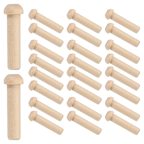 Uxcell Wood Axle Pegs, Mini Wooden Peg Wooden Wheels Shaft for DIY Model Cars Trucks 11/32" Dia. 1-5/8" Length