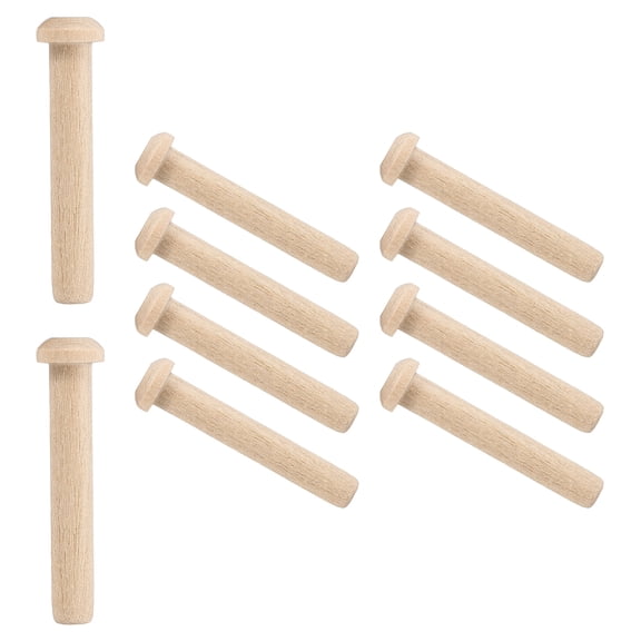 Uxcell Wood Axle Pegs Mini Wooden Peg Wooden Wheels Shaft for DIY Model Cars Trucks 5/16" Dia. 2-1/8" Length