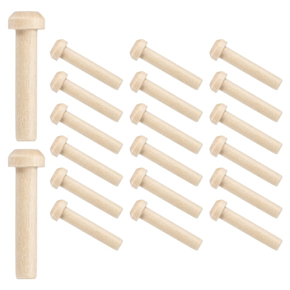 Uxcell Wood Axle Pegs, Mini Wooden Peg Wooden Wheels Shaft for DIY Model Cars Trucks 7/32" Dia. 1-3/8" Length