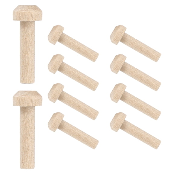 Uxcell Wood Axle Pegs, Mini Wooden Peg Wooden Wheels Shaft for DIY Model Trucks 5/32" Dia. 25/32" Length