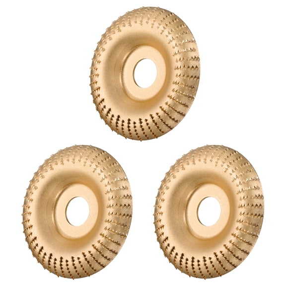 Uxcell Wood Carving Disk Grinder Wheel 4" Angle Grinder Arc Carving Disc Radial Grinding Wheel 5/8" Arbor Black