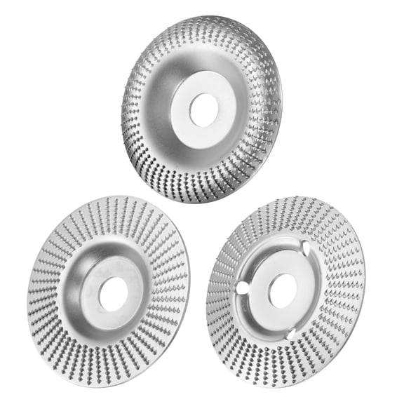 Uxcell Wood Carving Disk Set 5 Inch Shaping Sanding Grinding Wheel for Angle Grinders with 7/8" Arbor Silver Tone