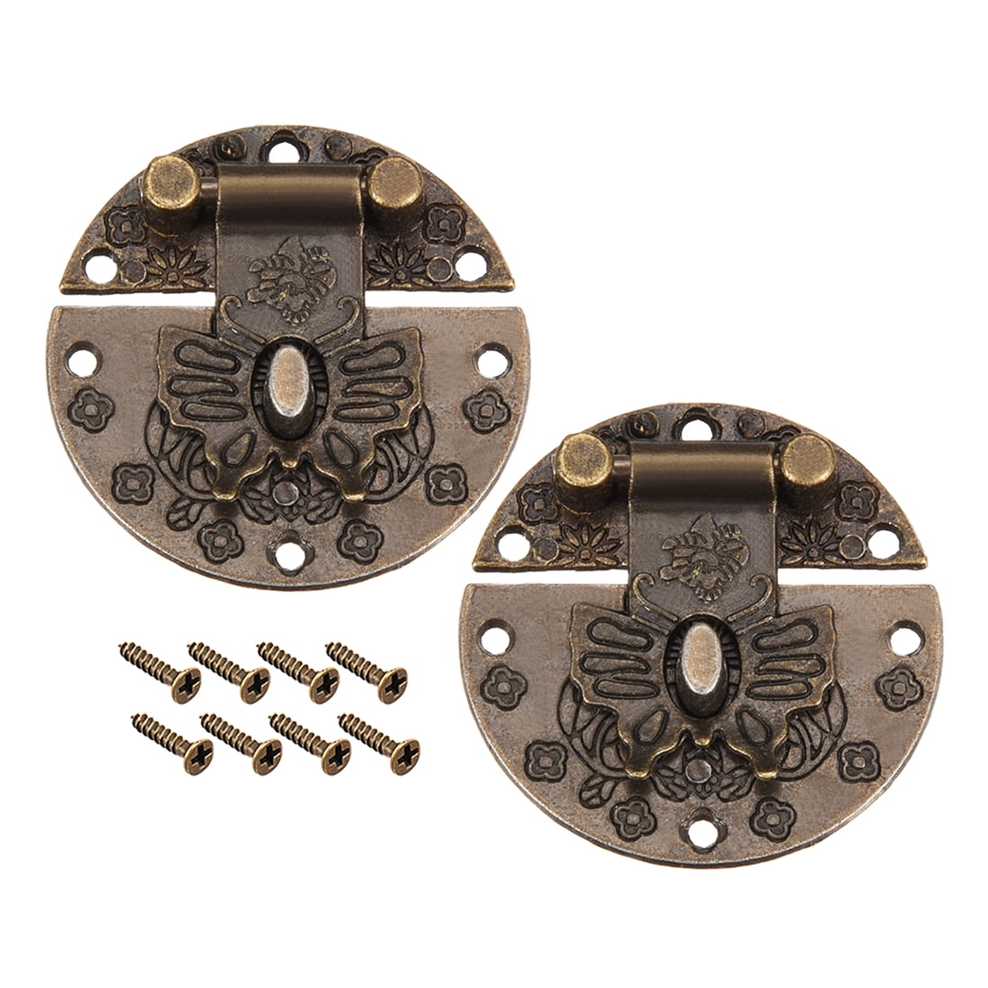 Uxcell Wood Case Chest Box Rectangle Clasp Closure Hasp Latches Bronze ...