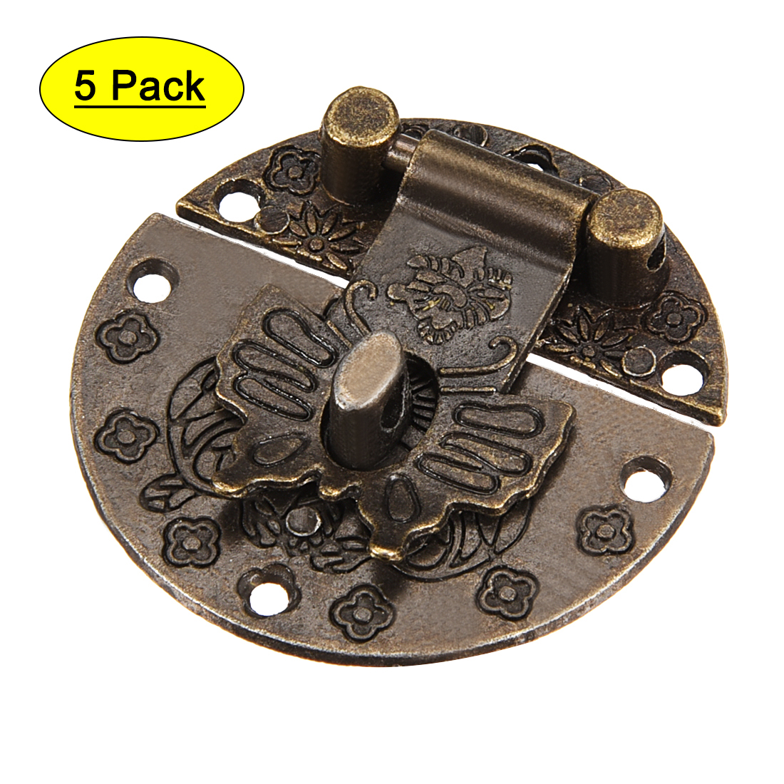 Uxcell Wood Case Chest Box Rectangle Clasp Closure Hasp Latches Bronze ...