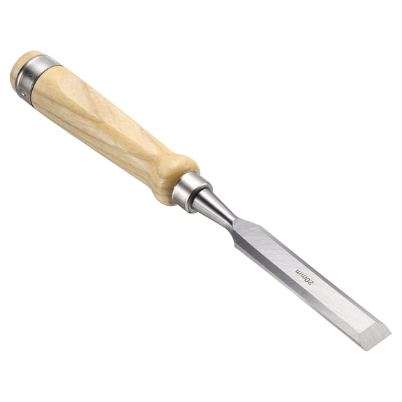 Uxcell Wood Chisel 13/16" CR-V Blades Wood Carving Chisels Durable Multifunctional Flat Chisel Tools with Non-Slip Wooden Handle for Carpentry Woodworking and DIY Craft