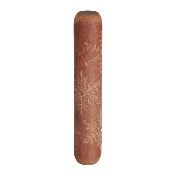 Uxcell Wood Clay Roller Snowflakes Pattern Modeling 5-Inch Wood Hand Rollers