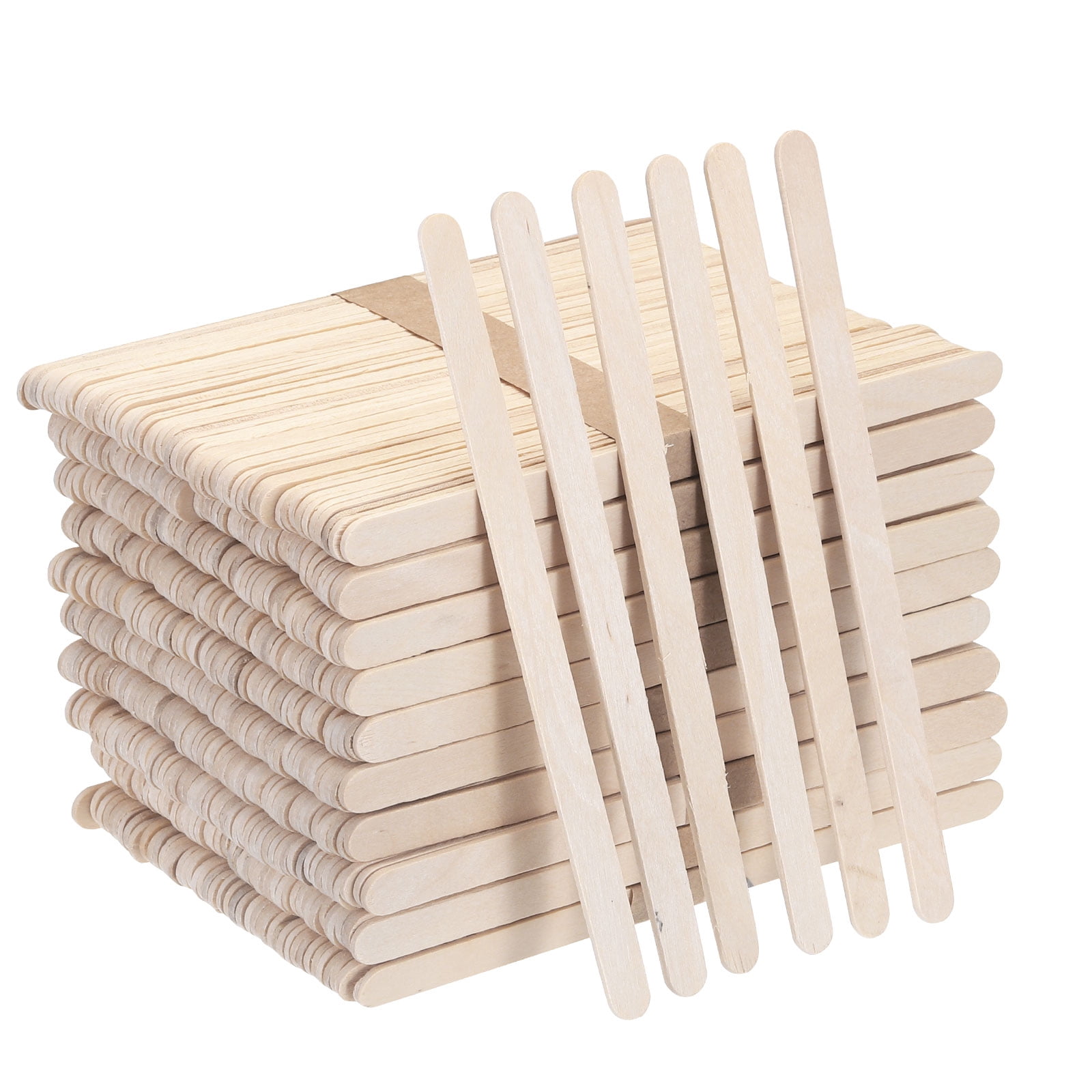 Uxcell Wood Craft Sticks, 6.3 Inch Wooden Crafts Stick for DIY Craft ...