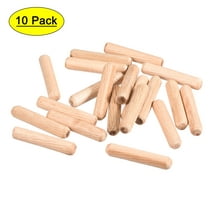 Uxcell Wood Cupboard Wooden Dowels Pin Slant Line Round Woodworking Dowels 8mmx40mm 20Pack