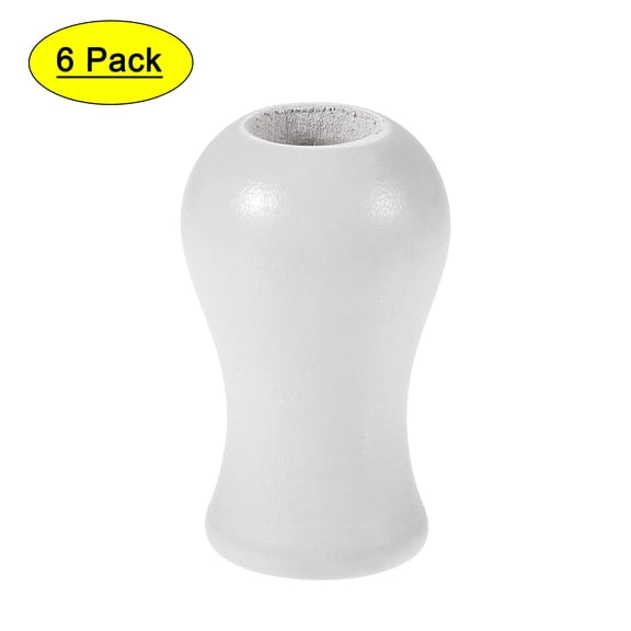Uxcell Wood Drops Pull End Blind Cord Tassel 0.16"0.32" White 6 Pack