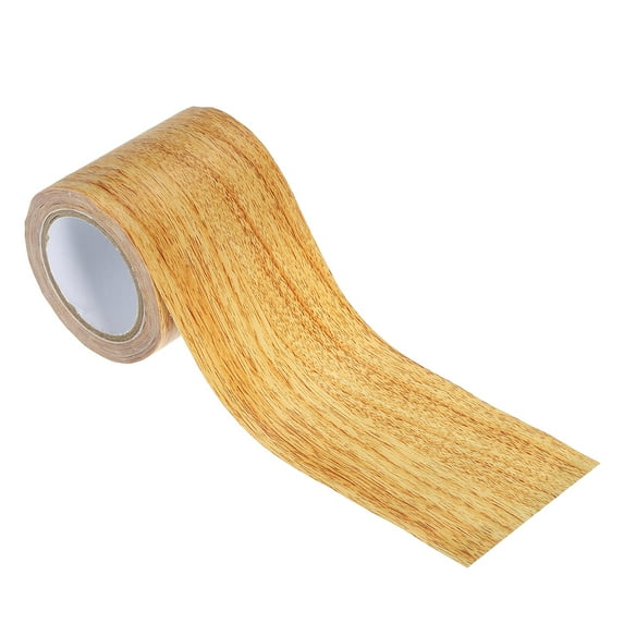 Uxcell Wood Grain Repair Tape 2.2"X15', Self Adhesive Realistic Textured Repair Tape Patch, Natural Oak