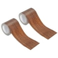 thumbnail image 1 of Uxcell Wood Grain Repair Tape 2.2"X30', Self Adhesive Realistic Textured Repair Tape Patch, Dark Brown Oak, 1 of 6