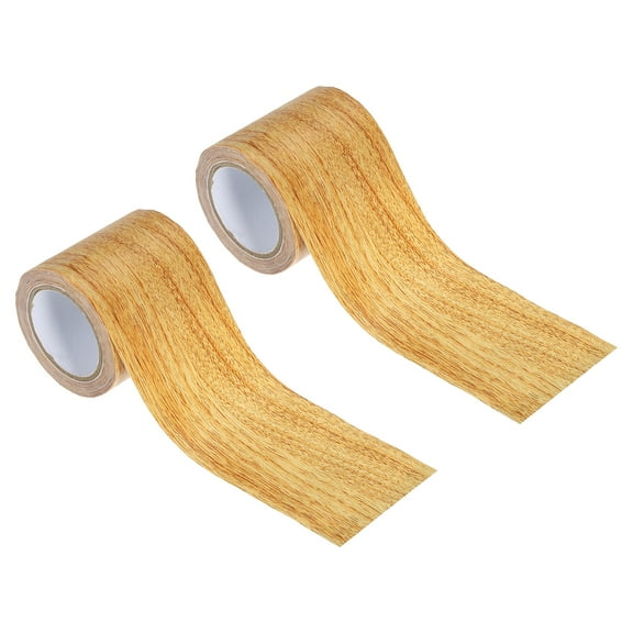 Uxcell Wood Grain Repair Tape 2.2"X30', Self Adhesive Realistic Textured Repair Tape Patch, Natural Oak