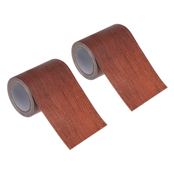 Uxcell Wood Grain Repair Tape Self Adhesive Realistic Textured Repair Tape Patch Light Wine Mahogany 2.2"x15ft
