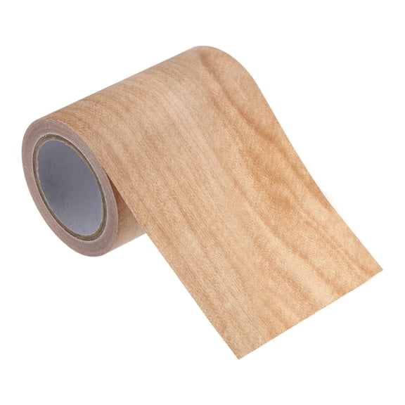 Uxcell Wood Grain Repair Tape, Self Adhesive Realistic Textured Repair Tape Patch for Floor Door Table Cabinets Desk Light Chestnut Maple 2.2"x15ft