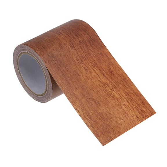 Uxcell Wood Grain Repair Tape, Self Adhesive Realistic Textured Repair Tape Patch for Floor Door Table Cabinets Desk Mahogany 2.2"x15ft