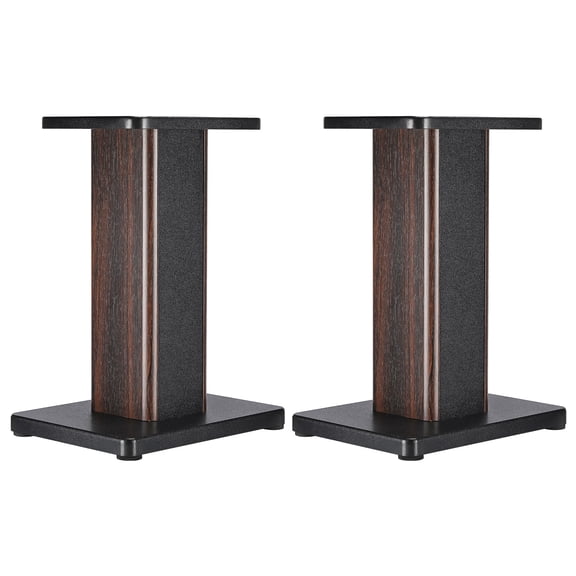 Uxcell Wood Grain Speaker Stands 15.7" (30cm) Universal Speaker Stand Hollowed Stands Enhanced Audio Listening, 1 Pair