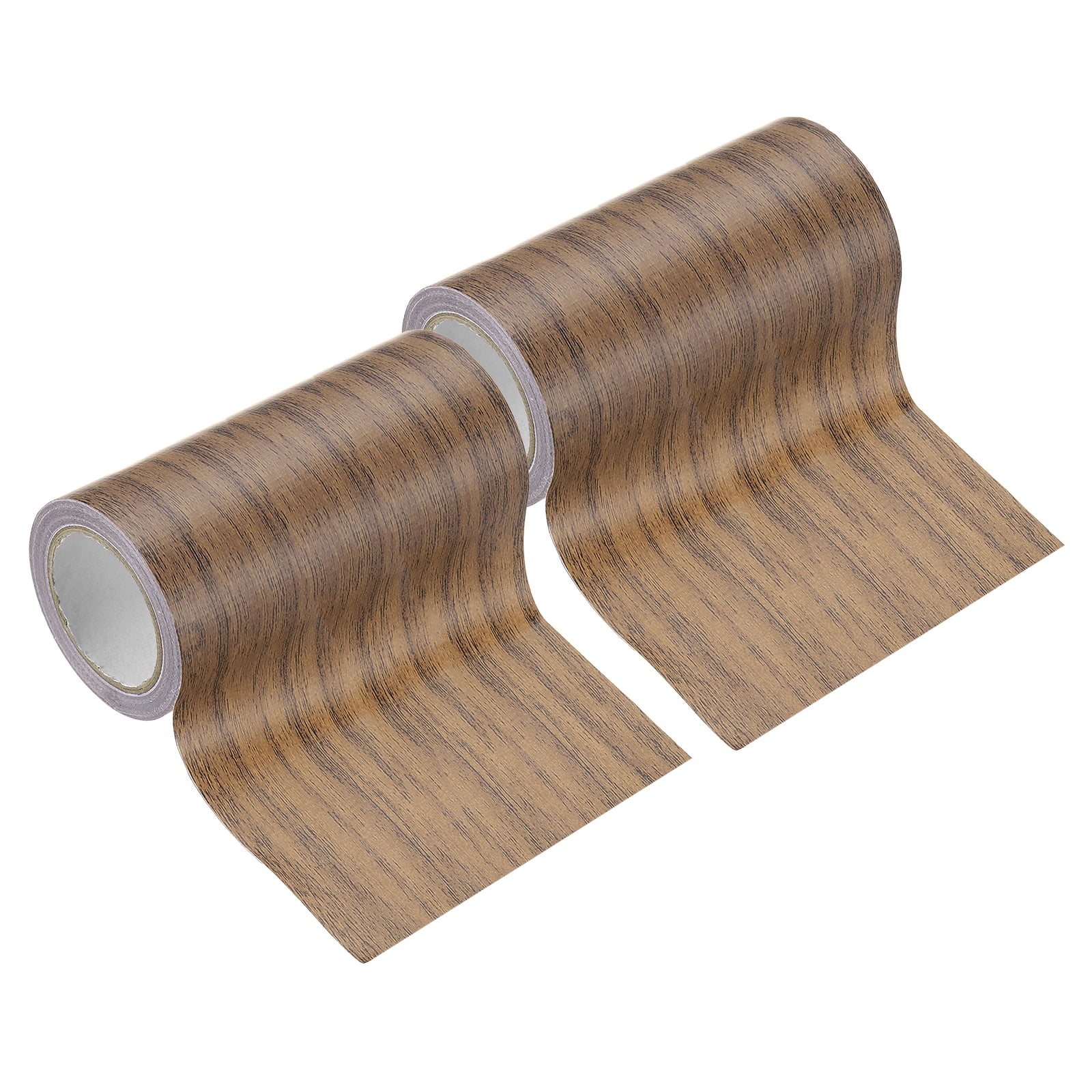 Uxcell Wood Grain Tape, Self-Adhesive Wood Texture Repair Tape for Furniture Dark Brown Oak 3.9" x 15 Ft