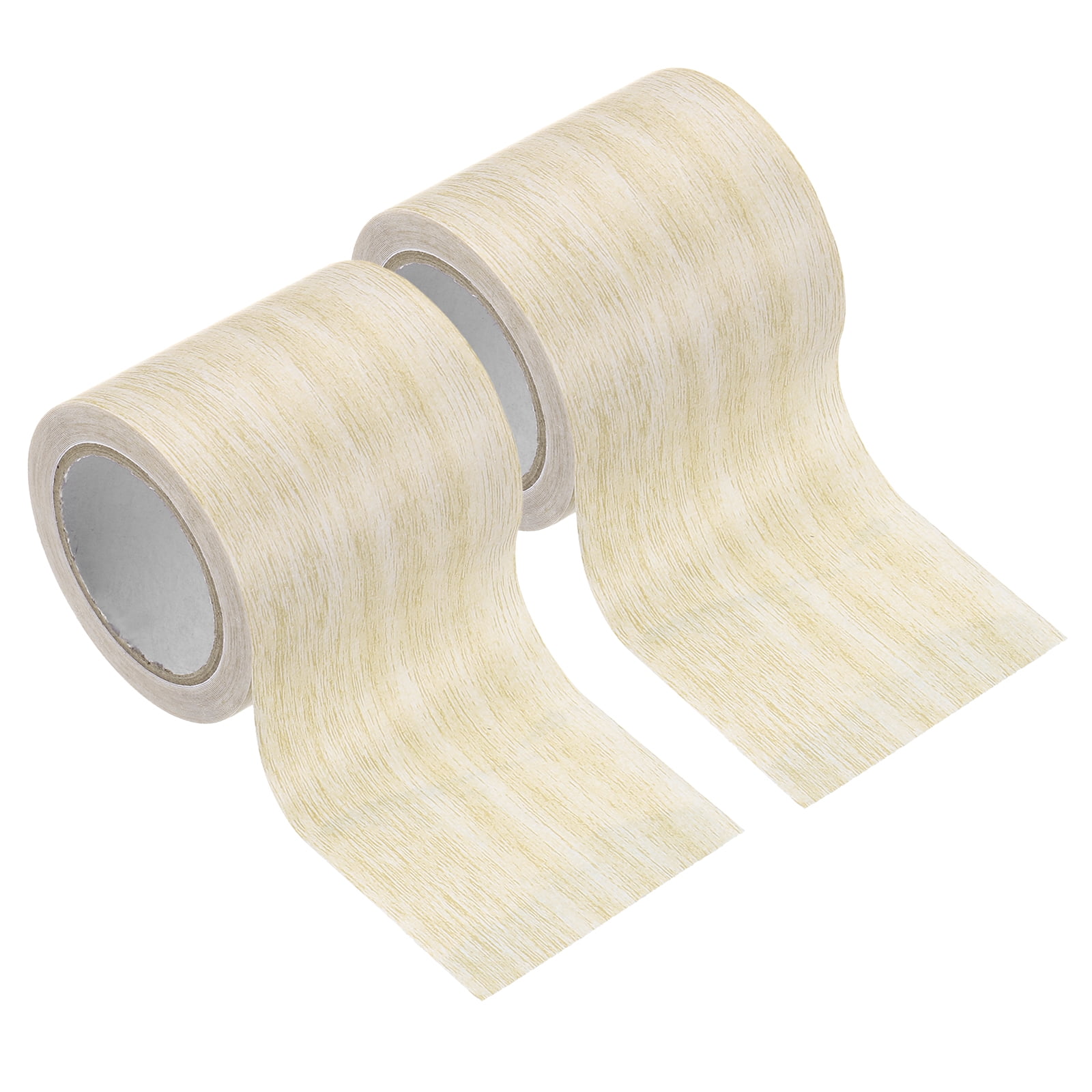 Uxcell Wood Grain Tape, Self-Adhesive Wood Texture Repair Tape for Furniture Light Yellow Oak 2.2" x 15 Ft