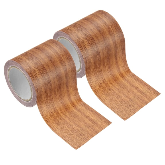 Uxcell Wood Grain Tape, Self-Adhesive Wood Texture Repair Tape for Furniture Orange Oak 2.2" x 15 Ft