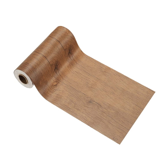 Uxcell Wood Grain Tape, Self-Adhesive Wood Texture Repair Tape Realistic Wooden Effect Patch for Furniture Cabinets Floor Walls Teak 4.7" x 32 ft