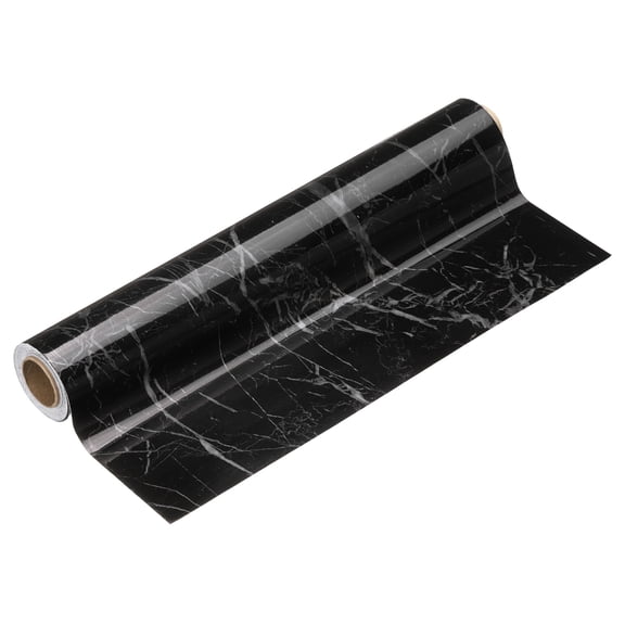 Uxcell Wood Grain Wallpaper Border 12" x 16.4ft Textured Frame Sticker, Black Texture