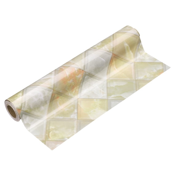 Uxcell Wood Grain Wallpaper Border 12" x 16.4ft Textured Frame Sticker, Yellow Diamond