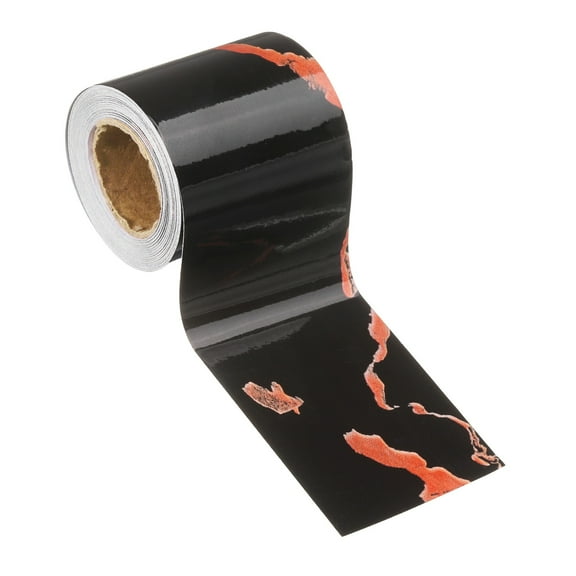 Uxcell Wood Grain Wallpaper Border 2" x 16.4ft Textured Frame Sticker, Black Crystal