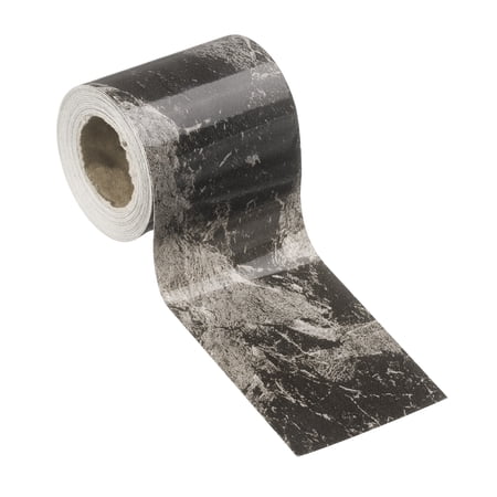 Uxcell Wood Grain Wallpaper Border 2" x 16.4ft Textured Frame Sticker, Black Stone