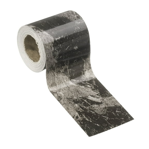 Uxcell Wood Grain Wallpaper Border 2" x 16.4ft Textured Frame Sticker, Black Stone