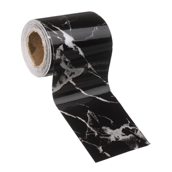 Uxcell Wood Grain Wallpaper Border 2" x 16.4ft Textured Frame Sticker, Black White