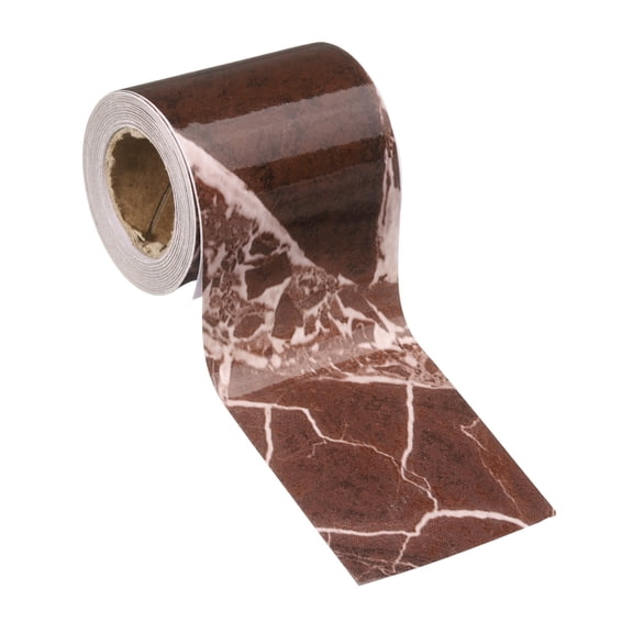 Uxcell Wood Grain Wallpaper Border 2" x 16.4ft Textured Frame Sticker, Purple Red