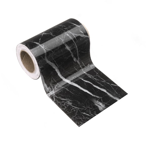 Uxcell Wood Grain Wallpaper Border 3" x 16.4ft Textured Frame Sticker, Black Texture