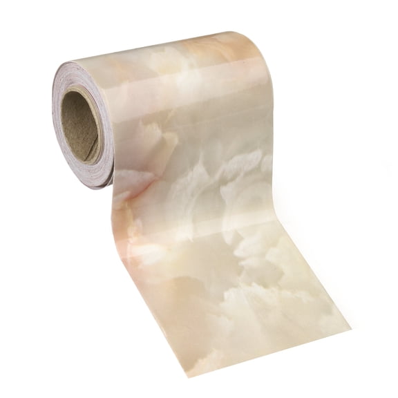 Uxcell Wood Grain Wallpaper Border 3" x 16.4ft Textured Frame Sticker, Yellow Pattern